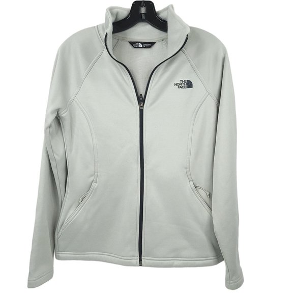 The North Face Full Zip Athletic Fit Jacket Womens Size S Long Sleeve Gray - Picture 1 of 13